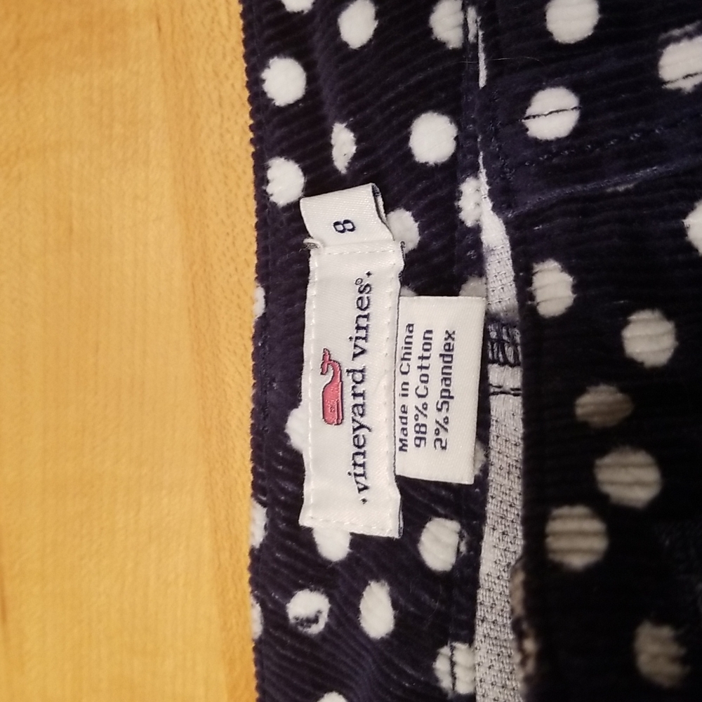 Vineyard Vine polka dot corduroy pants